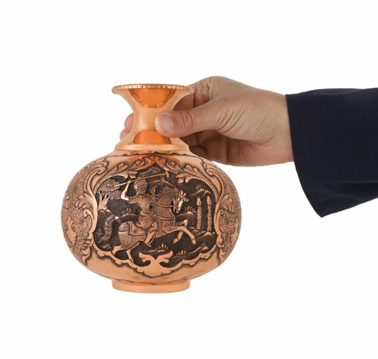 Heroic Engraved Vase with Pomegranate Polo Design Code 902 view 2