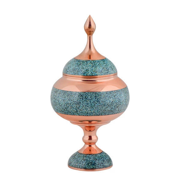 Honarlux Turquoise Inlaying (FiroozehKoobi) Candy Bowl Model ff24 view 1