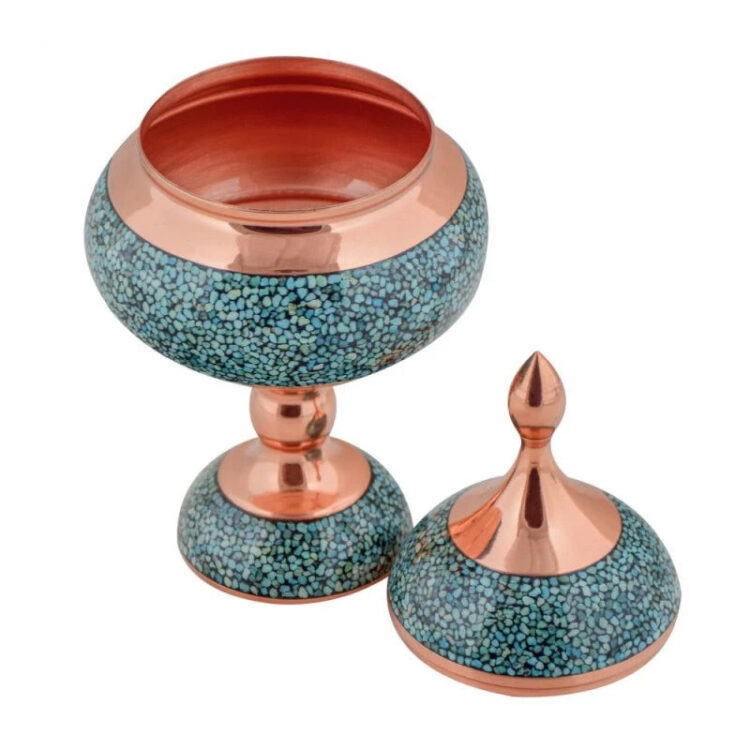 Honarlux Turquoise Inlaying (FiroozehKoobi) Candy Bowl Model ff24 view 7