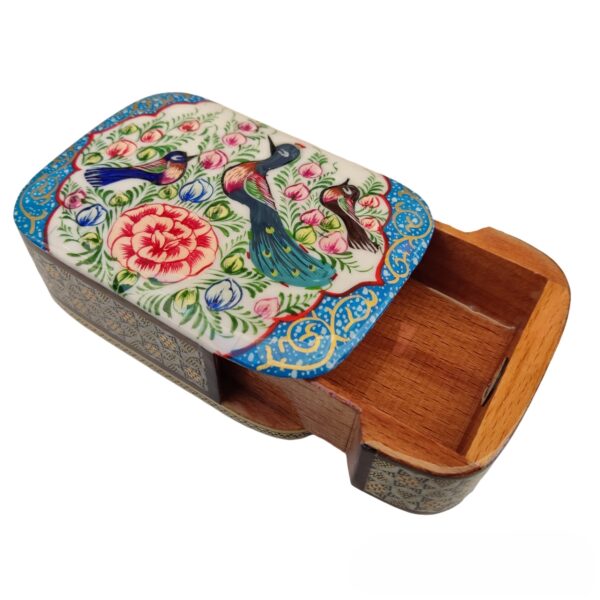 Inlaid Card Holder with Bird and Flower Design Code 01 view 2