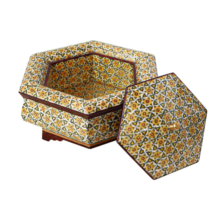 Inlaid Chocolate Dish Model Hexagonal Code 1810-1f3 view 4