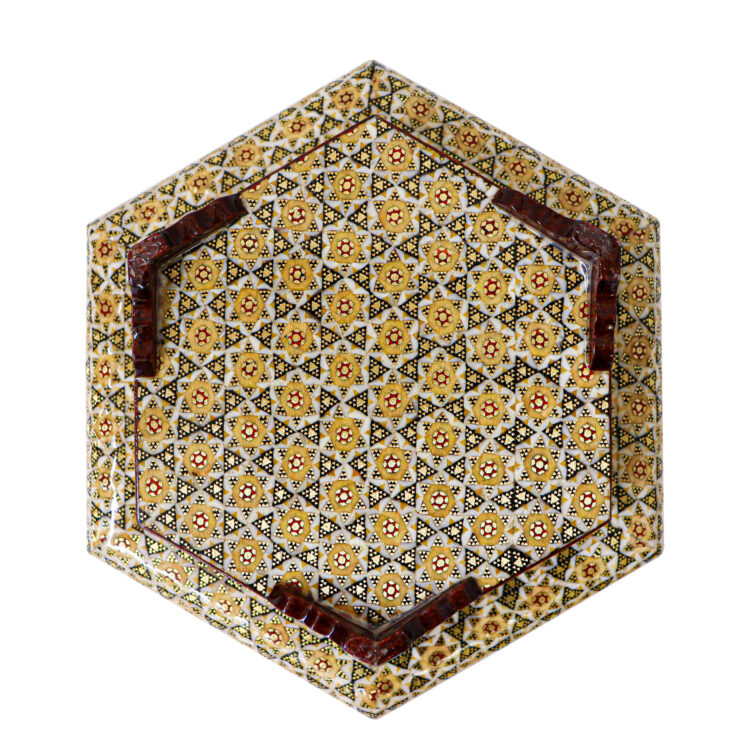 Inlaid Chocolate Dish Model Hexagonal Code 1810-1f3 view 5