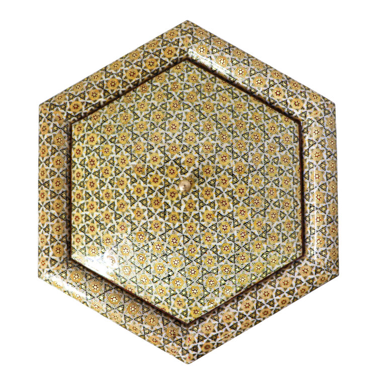 Inlaid Chocolate Dish Model Hexagonal Code 2410-3f3 view 5