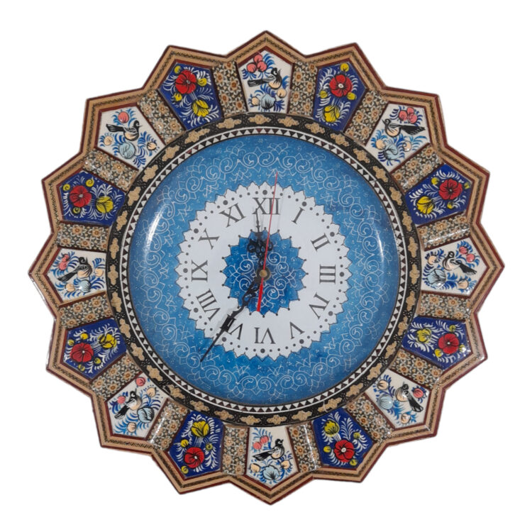 Inlaid Clock Model Khorshidi Gol Morgh view 1