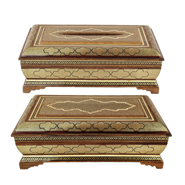 Inlaid Cutlery Box and Tissue Box Set Code 212 view 1