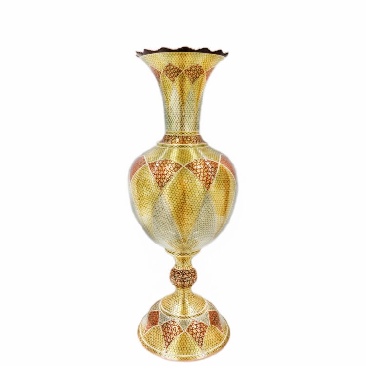 Inlaid Hyacinth Vase Aghajani Code KV1078 view 1