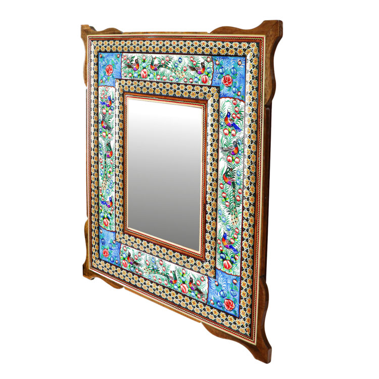 Inlaid Mirror Model Unique with Miniature Embossed Design Code GrBl50p44mr22p16 view 5