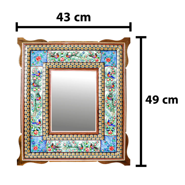 Inlaid Mirror Model Unique with Miniature Embossed Design Code GrBl50p44mr22p16 view 7