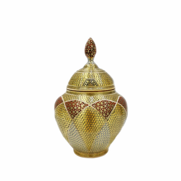 Inlaid Sugar Bowl Aghajani Code KV1003 view 1