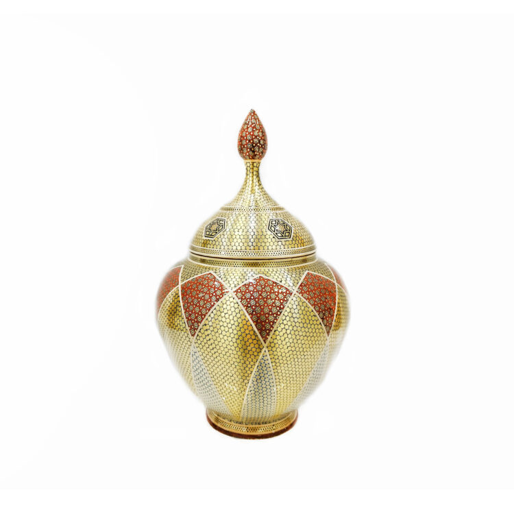 Inlaid Sugar Bowl Aghajani Code KV1004 view 1