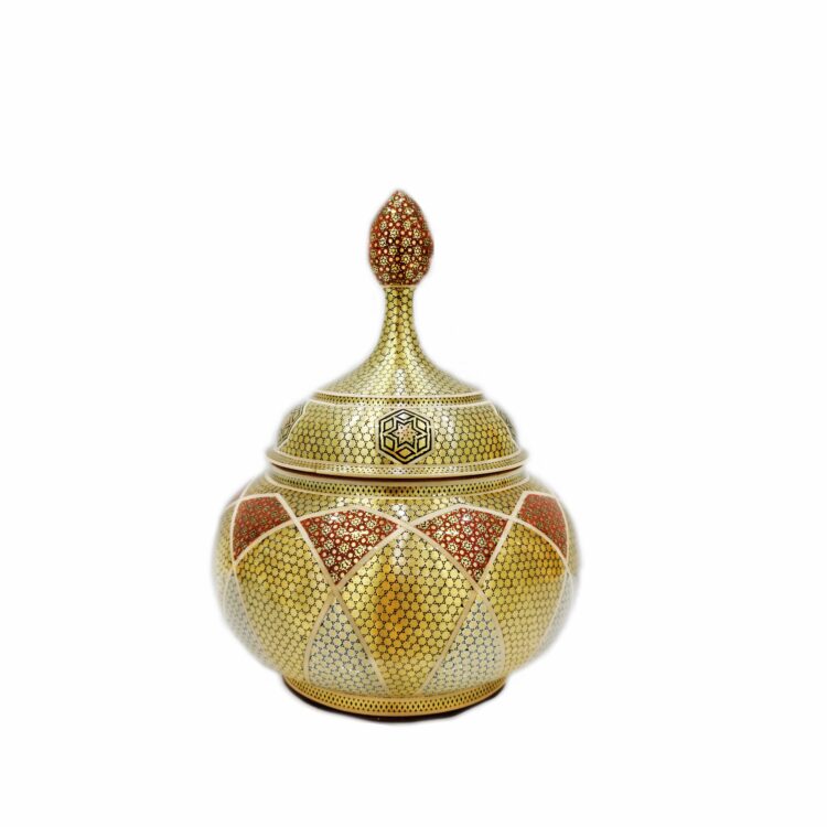 Inlaid Sugar Bowl Aghajani Code KV1094 view 1