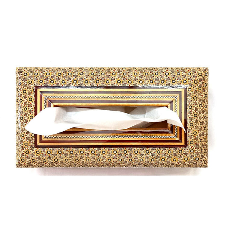 Inlaid Tissue Box and Trash Can Set Code S122 view 3