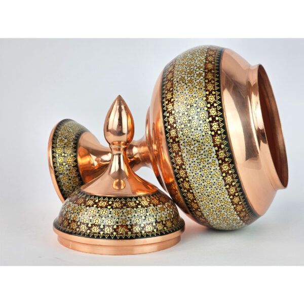 Khatam Copper Chocolate Dish Code K22 view 2