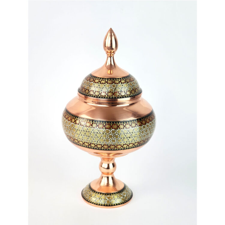 Khatam Copper Chocolate Dish Code K22 view 3