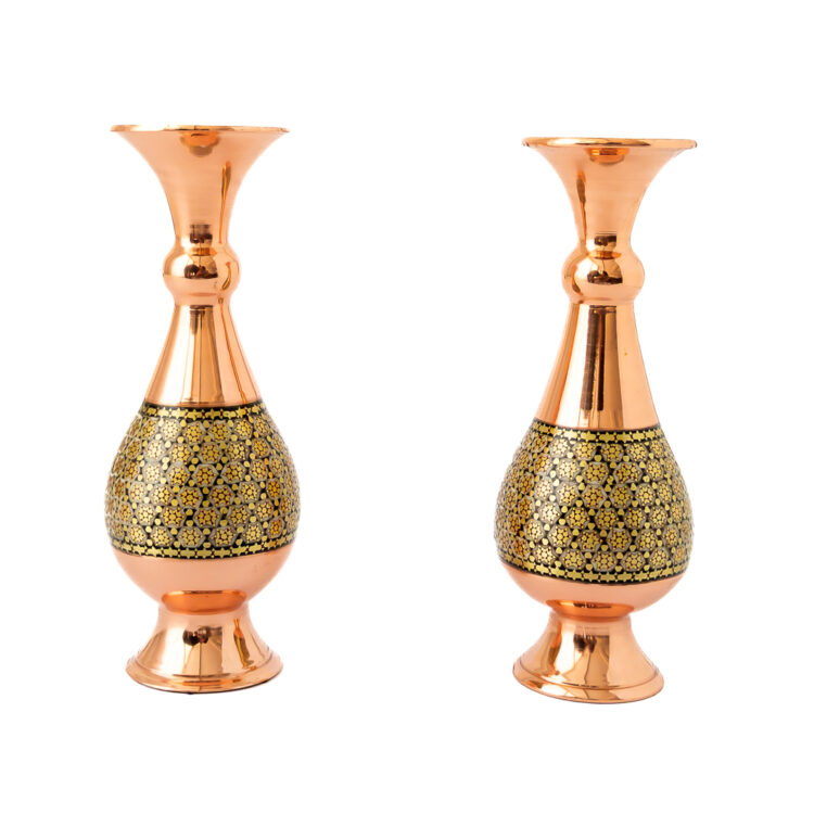 Khatam Kari Copper Vase Model JK02 Set of Two view 6