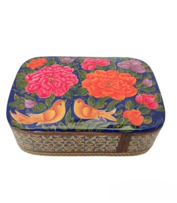 Khatamkari Coin Holder with Flower and Bird Design Code 02 view 1