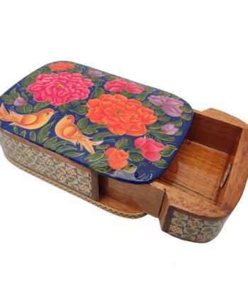 Khatamkari Coin Holder with Flower and Bird Design Code 02 view 2