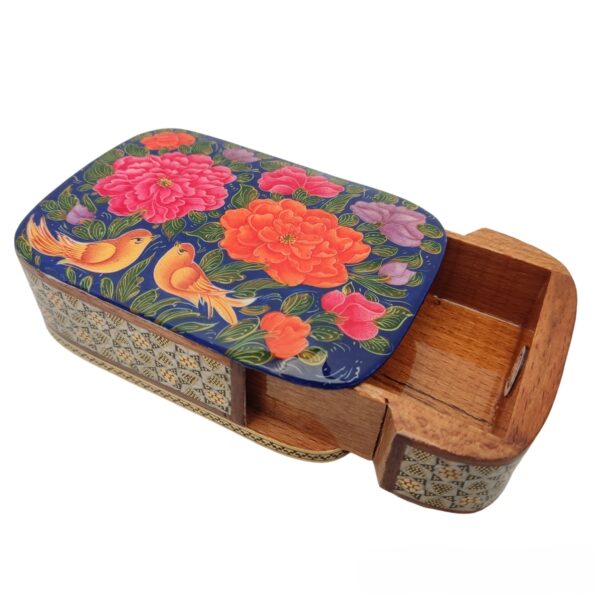 Khatamkari Coin Holder with Flower and Bird Design Code 02 view 2