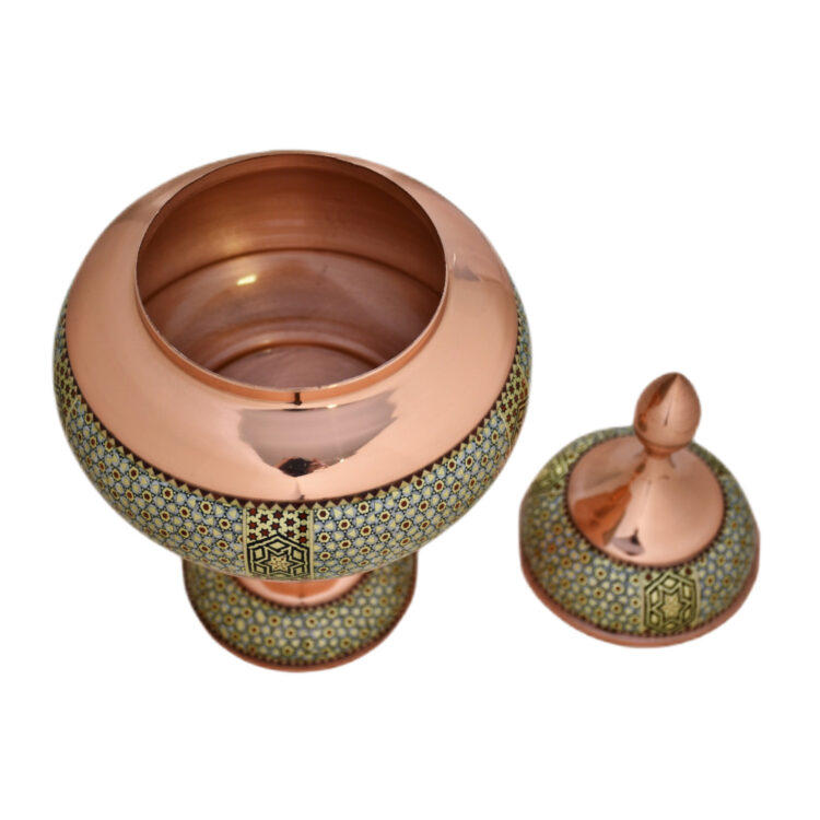 Khatamkari Copper Chocolate Bowl Code 25 view 3