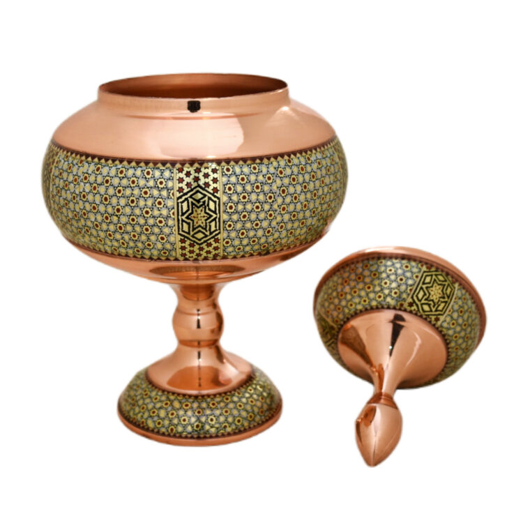 Khatamkari Copper Chocolate Bowl Code 25 view 5