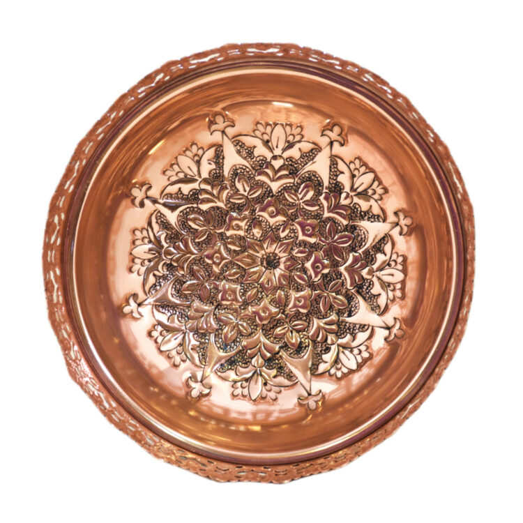 Khatamkari Copper Nut Bowl Code 25 view 4