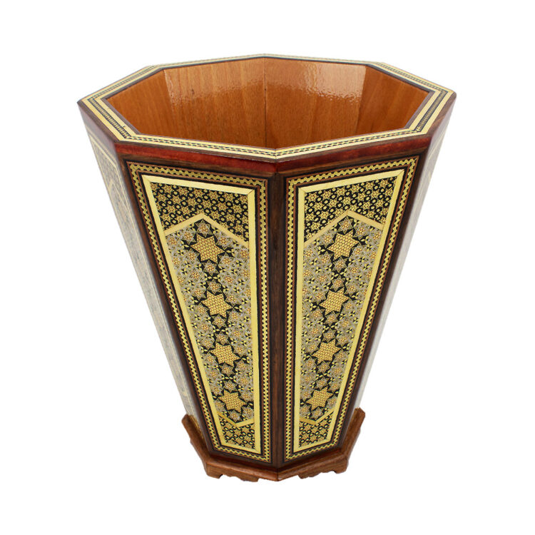 Khatamkari Tissue Box and Knife and Fork Box and Trash Can Set Code 02 view 10