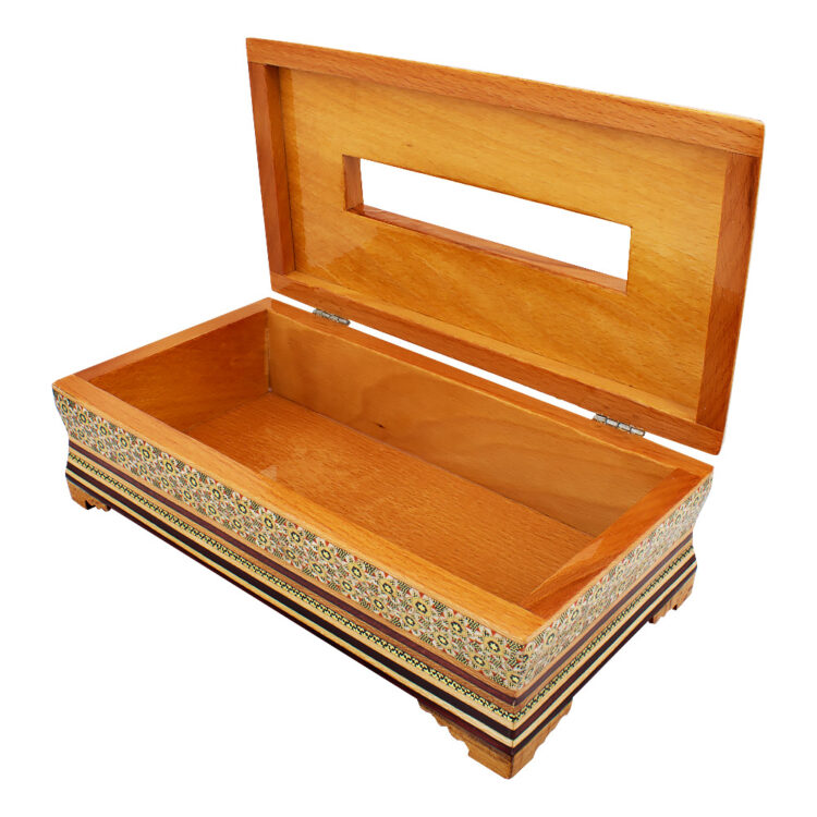 Khatamkari Tissue Box and Knife and Fork Box and Trash Can Set Code 02 view 7