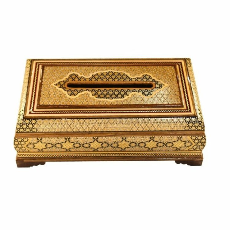 Khatamkari Tissue Box and Knife and Fork Box Set Model Topi Code W view 6