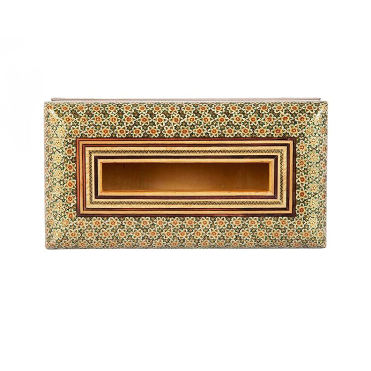 Khatamkari Tissue Box and Knife and Fork Box Set Model Zaberjad Code 1140 view 6