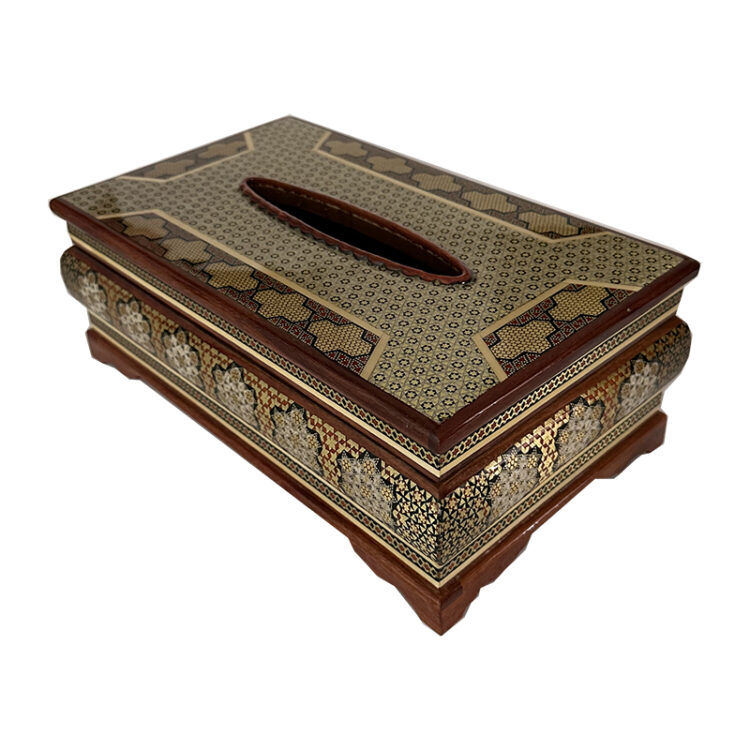 Khatamkari Tissue Box and Trash Can Set Code A57 view 4