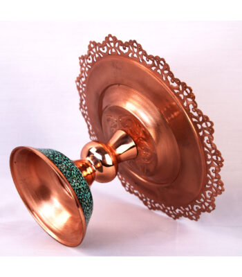 Mesh Design Turquoise Inlaying (FiroozehKoobi) Dessert Plate Code shi20 view 2