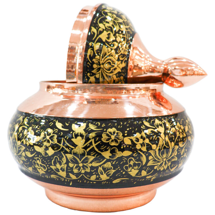 Pardaz Copper Sugar Bowl with Tashir Design Code 18p14 view 3