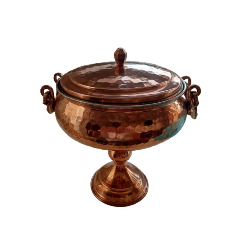 Pedestal Copper Nut Dish Code 02 view 5