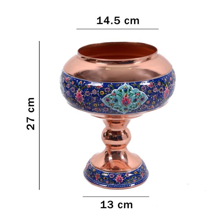 Pedestal Pardaz Copper Chocolate Dish Code M44 view 6