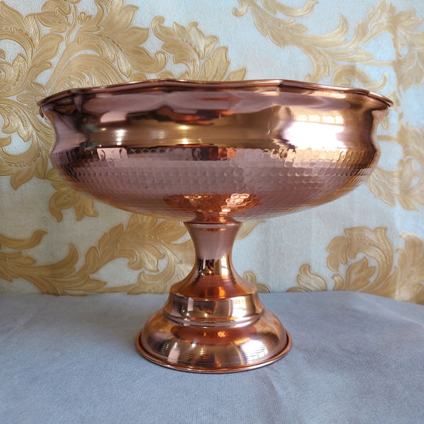 Ruffled Edge Copper Fruit Bowl Model Code ZH269.4 view 2