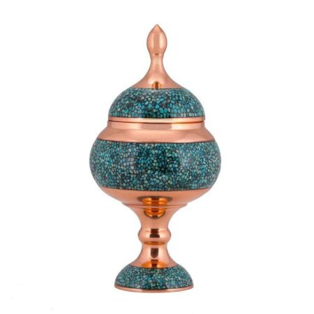 Shahin Shirazi Turquoise Inlaying (FiroozehKoobi) Candy Bowl Code S21 view 1