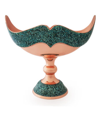 Shirazi Turquoise Inlaying (FiroozehKoobi) Nut Bowl Code K03 view 1
