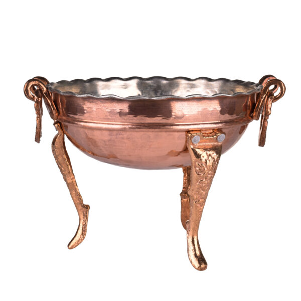 Tall Pedestal Copper Fruit Bowl Model Zanjan Code 20 view 1