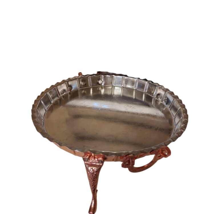 Three-Legged Copper Fruit Bowl Design Model REZ view 4