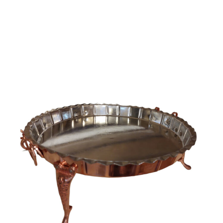 Three-Legged Copper Fruit Bowl Design Model REZ view 5