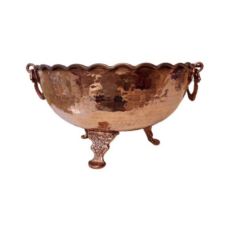 Three-Legged Copper Fruit Bowl Model Code 10 view 1