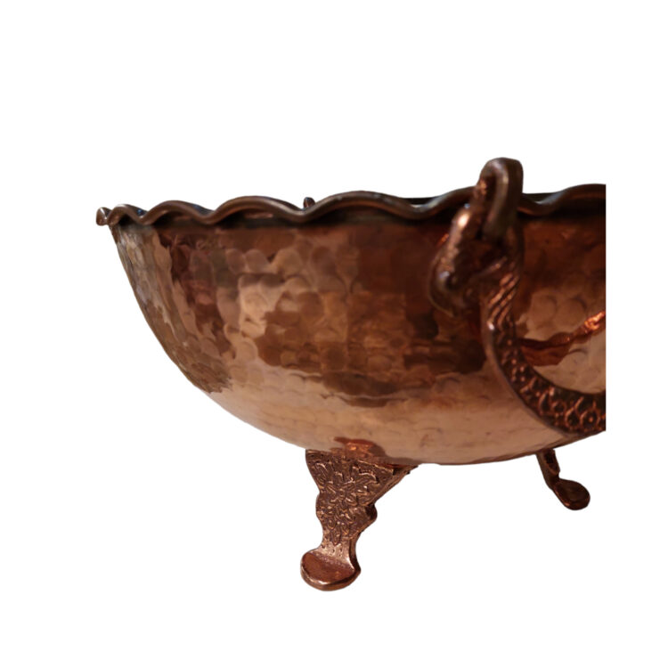 Three-Legged Copper Fruit Bowl Model Code 10 view 3