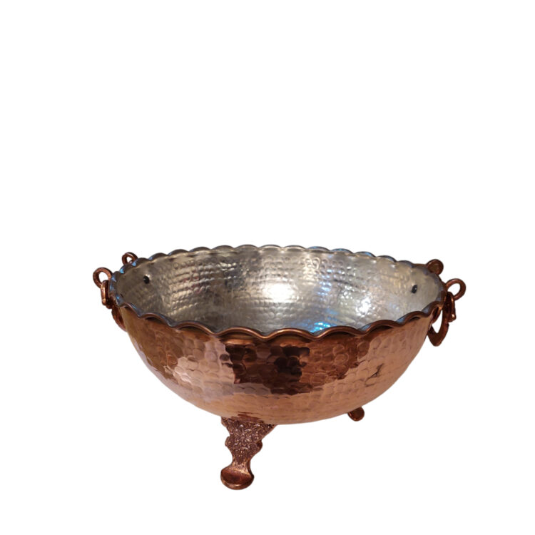 Three-Legged Copper Fruit Bowl Model Code 10 view 4