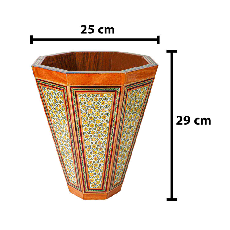 Three-Piece Khatamkari Trash Can, Tissue Box, and Knife and Fork Box Set Code 20 view 8