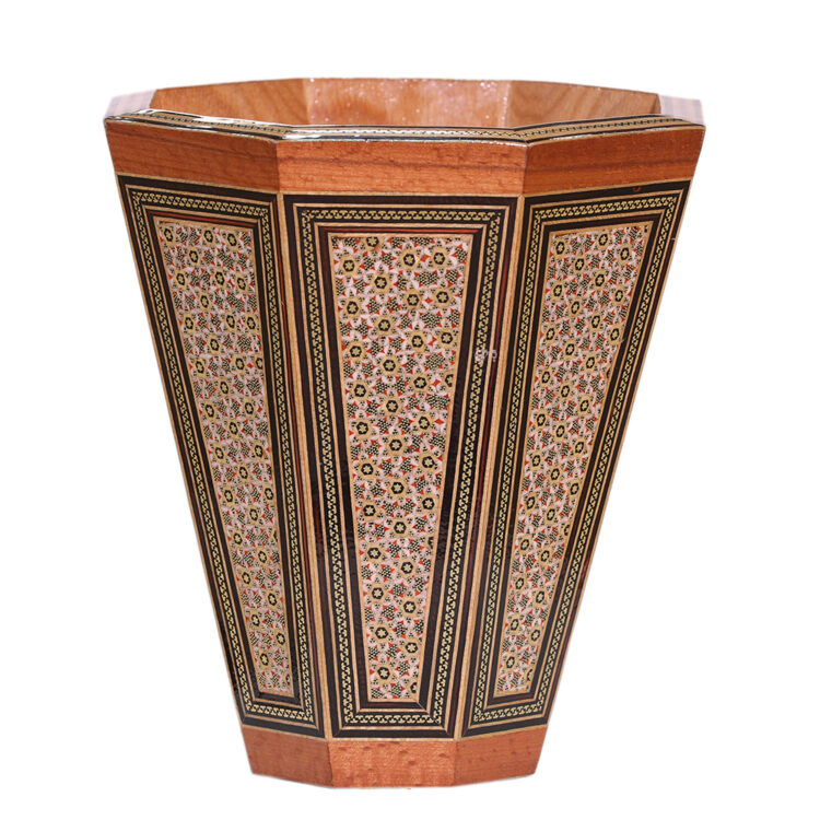 Three-Piece Khatamkari Trash Can, Tissue Box, and Knife Holder Set Code 555 view 4