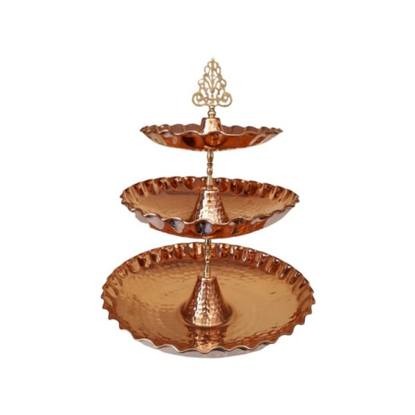 Three-Tier Copper Dessert Dish view 1