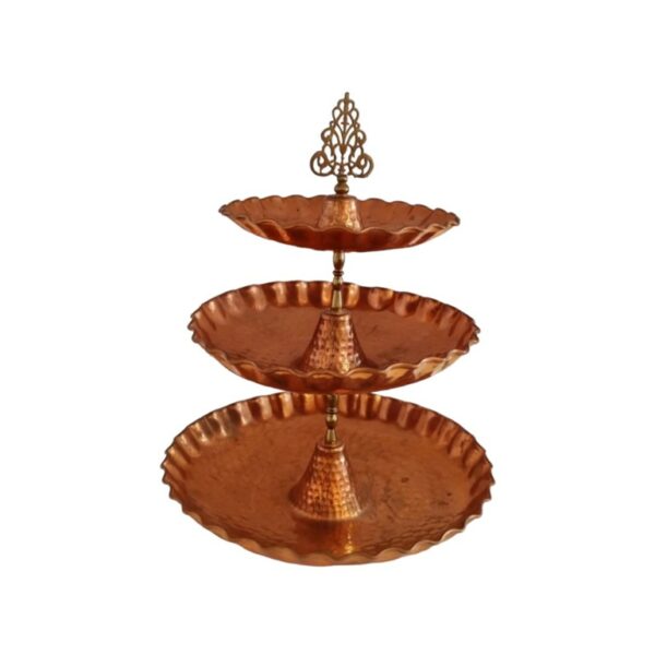 Three-Tier Copper Dessert Dish view 2