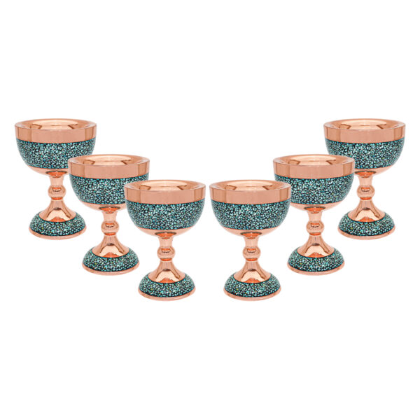 Turquoise Inlaying (FiroozehKoobi) Bowl Code 11p8RW Set of 6 view 1