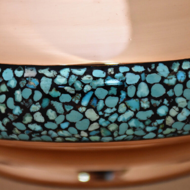 Turquoise Inlaying (FiroozehKoobi) Sugar Bowl Model Safeeneh Code 25 view 2