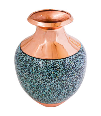 Turquoise Inlaying (FiroozehKoobi) Vase Model Fariba 18p13-1f2 view 1